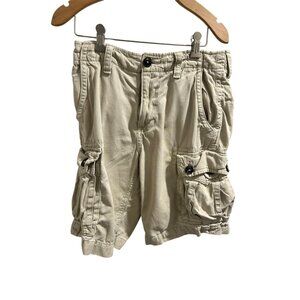 🍒 2/$20 🍒 American Eagle Outfitters Mens Cargo Shorts 28 Beige 100% Cotton